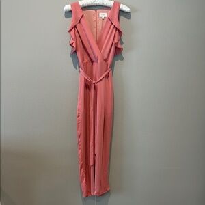 Coral Sleeveless Jumpsuit